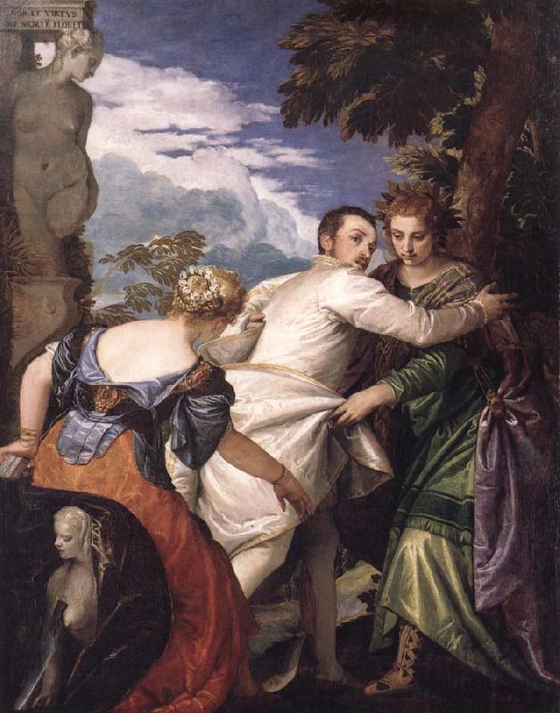 Paolo Veronese Allegory of Vice and Virtue Sweden oil painting art